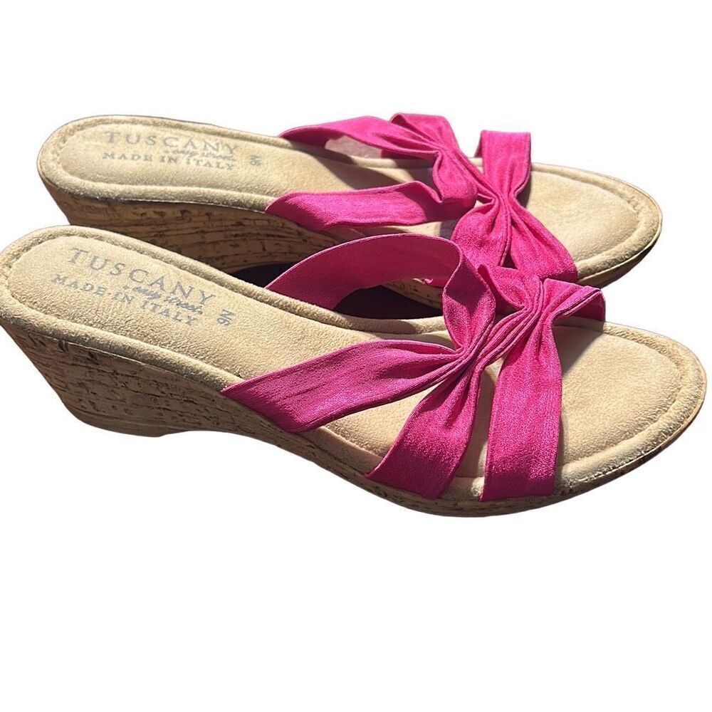 Tuscany‎ Easy Street Cork Wedge Sandals size 9